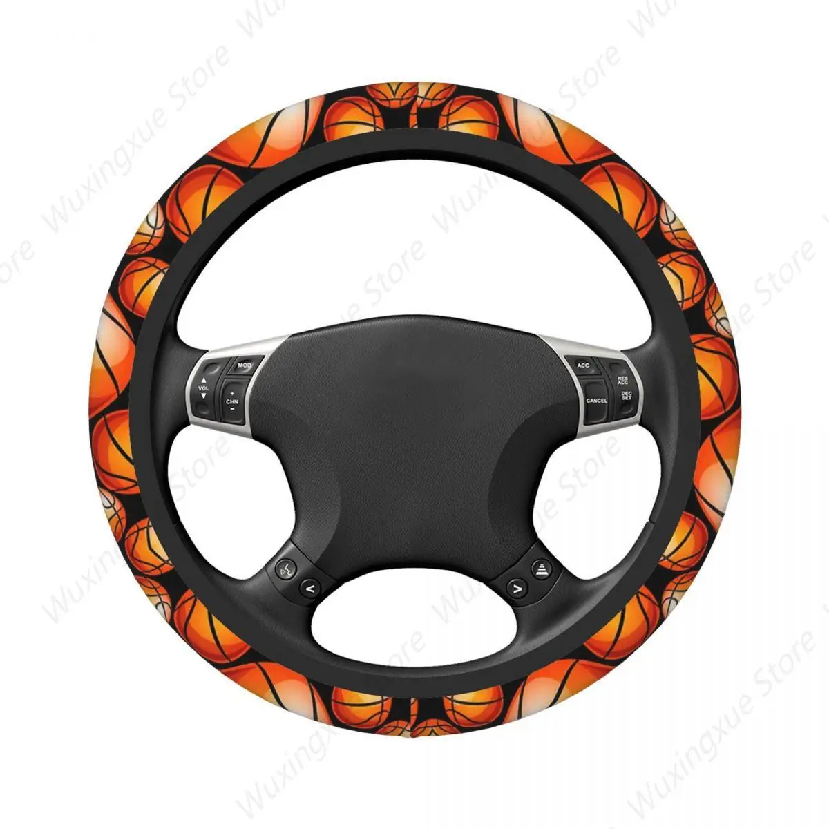 Basketball Pattern Car Steering Wheel Cover 38cm Universal Suitable Car-styling Car Accessories