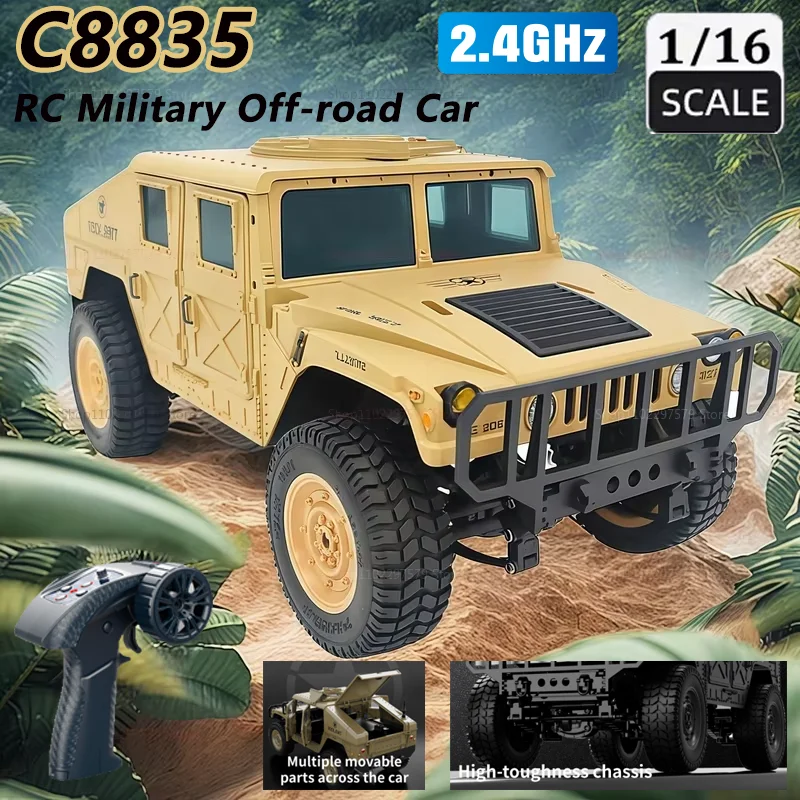 

Горячий C8835 Автомобиль с дистанционным управлением 1:16 2,4G 4WD Внедорожный военный грузовик Альпинистский радиоуправляемый автомобиль Игрушки для детей Взрослые Подарки Игры на открытом воздухе