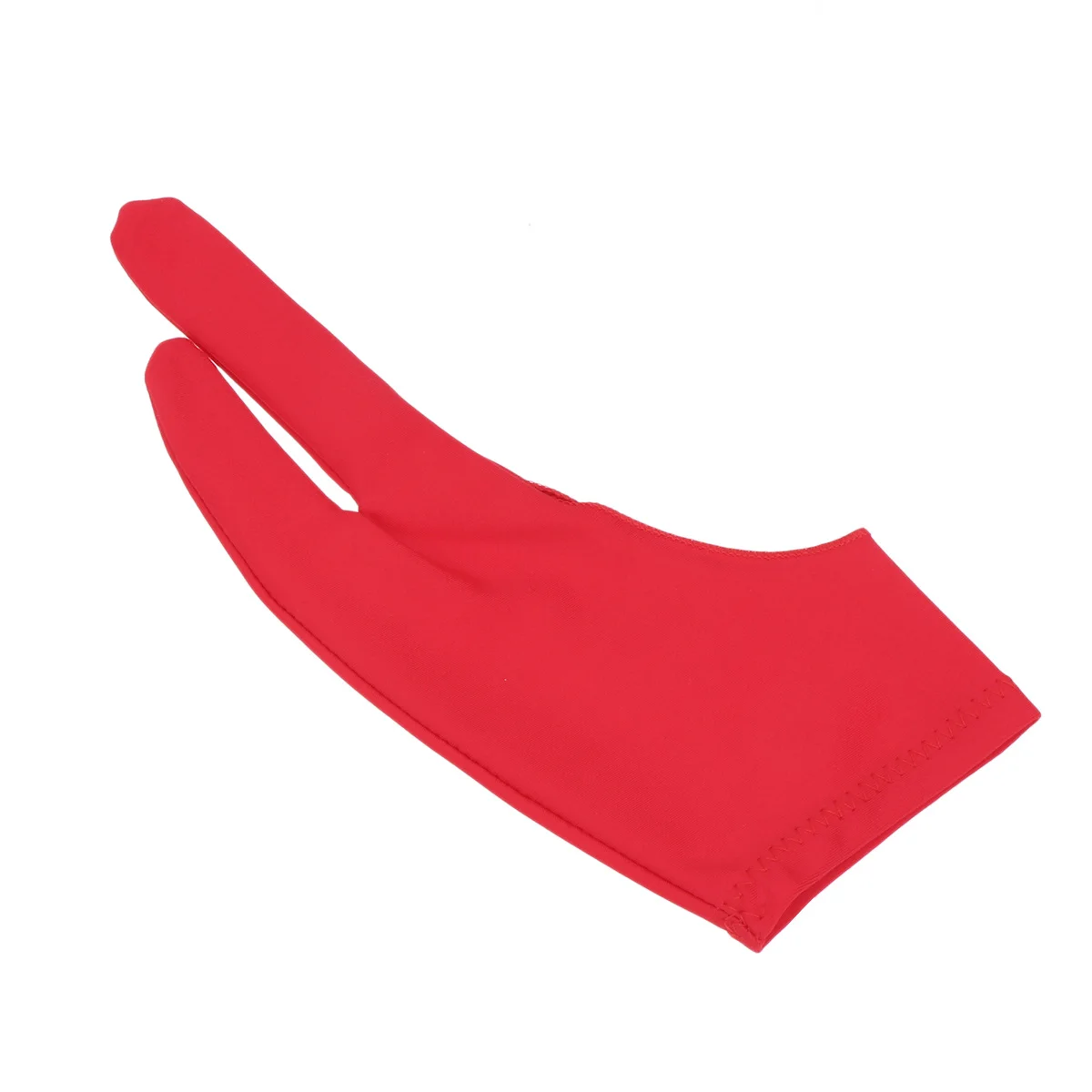 2 pcs Anti-Fouling Drawing Gloves Red L Size Spandex Sketching Glove For Graphics Tablet Artist Two Finger Curved Gloves Wear