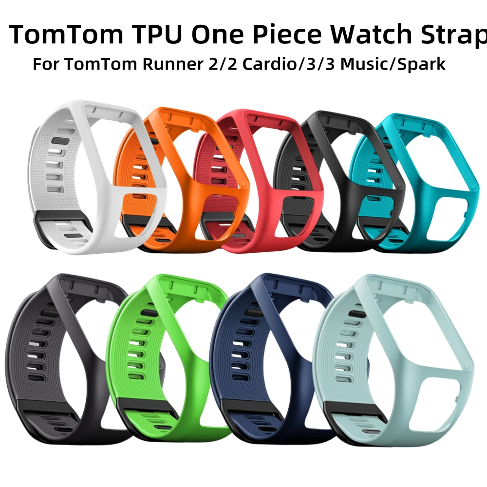 One Piece Design Silicone Strap For TomTom Runner 2 3 Spark 3 Sport Watch Band Bracelet Tomtom Adventurer Replacement Wristband