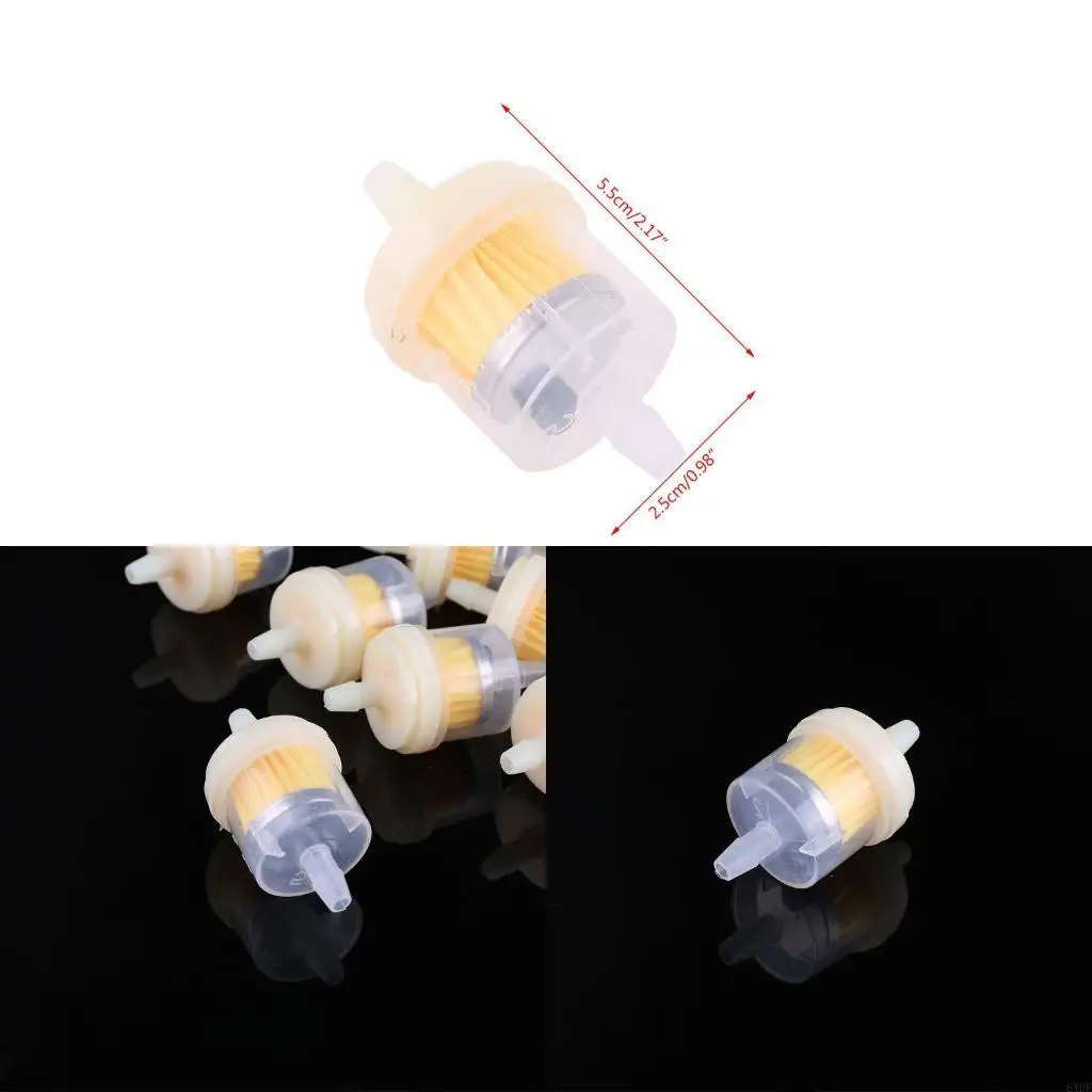 6XDF 10x 4/25'' 4mm Hose Motorcycle Scooter Filter Clear Inline Gas New