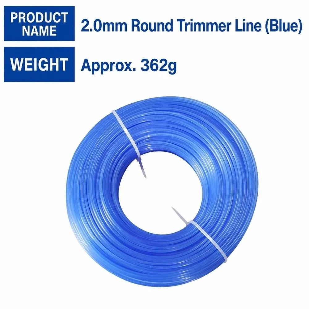 1.6~2.0mm Diameter Nylon Trimmer Line Round Line 100M Grass Trimmer Cord High Tensile Wear Resistant Mower Head Accessory