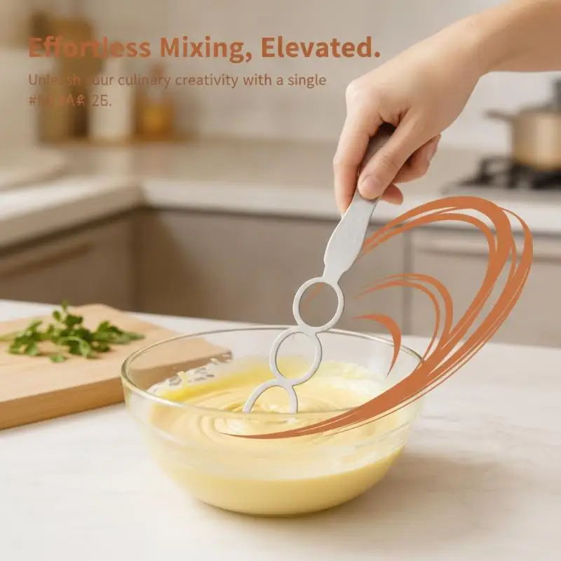 Manual Kitchen Egg Beater Food Grade Stainless Steel Dough Mixer for Cake Pastry Flour Home Baking DIY Tools