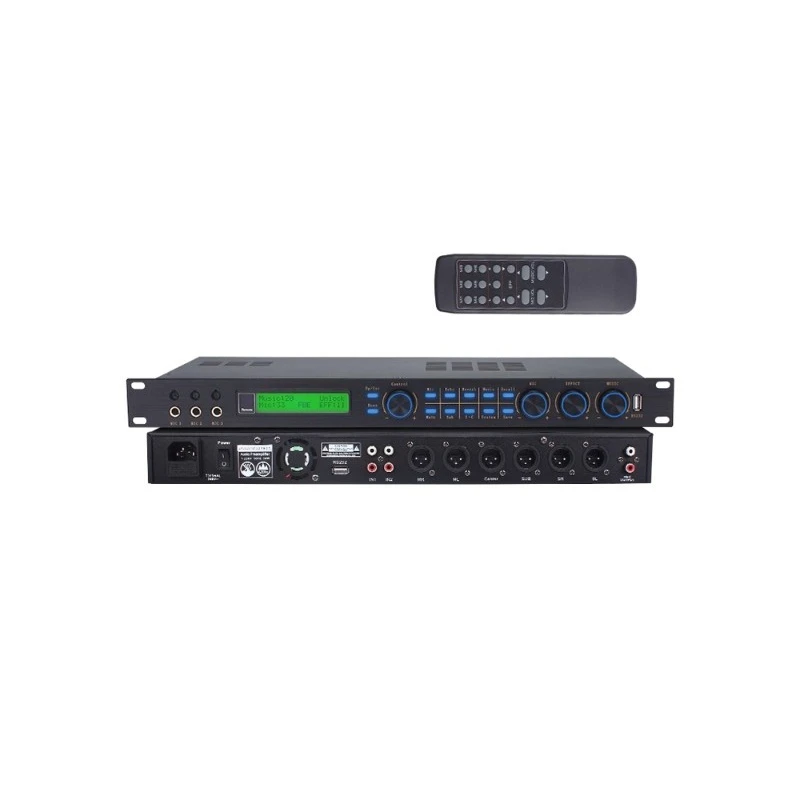 

Professional pre-effector, digital audio processor, anti-howl feedback suppressor reverb