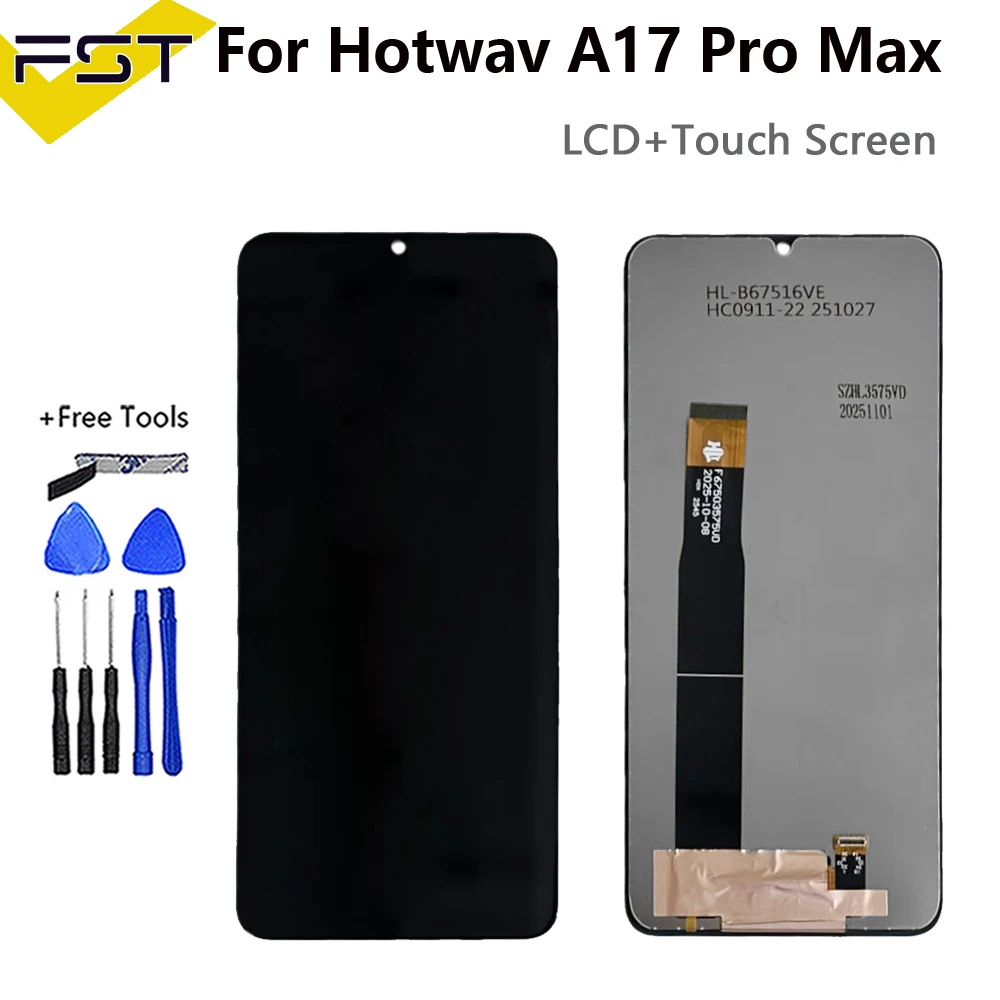 Original Tested For Hotwav A17 Pro Max LCD Display + Touch Screen Assembly For HOTWAV A17Pro Max LCD Screen Display A16 Pro Max