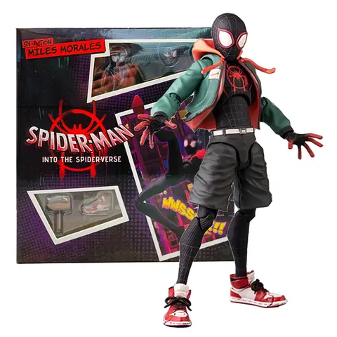 Sv Action Spiderman Miles Morales Actionfiguren-Sammlung Sentinel Marvel Spider-Man Into the Spider Vers Figuren Modellspielzeug