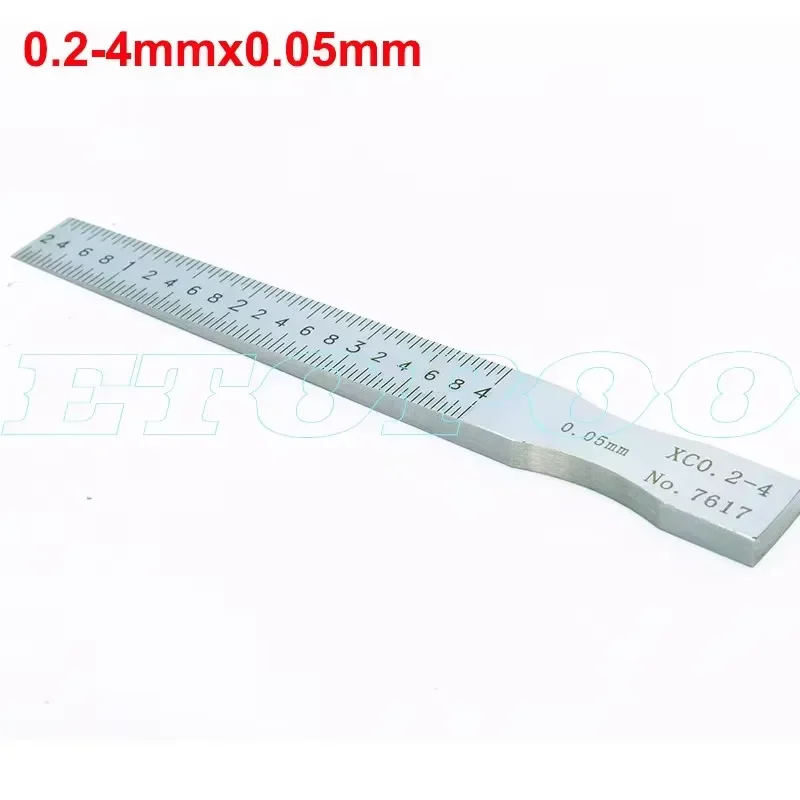 Stainless Steel Taper Gauge Range 0.2-4mm Taper Welding Gauge High-precision 0.05mm Slope Ruler for Woodworking and DIY