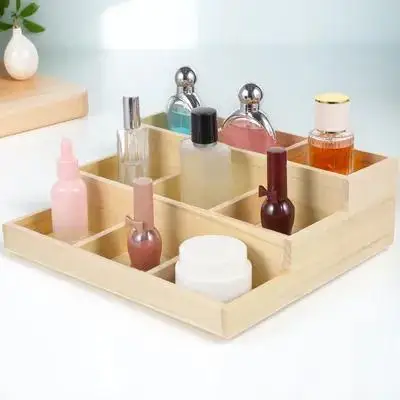 

Wooden Multi-Layer Jewelry Storage Organizer Retro Style Compact Jewelry Display Case for Earrings Rings Necklaces Bracelets