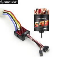 Hobbywing QuicRun Brushed 540 30T 40T / 555 11T 13T Motor with 60A 80A ESC for 1/10 RC Crawler Car Axial SCX10 90046 AXI03007