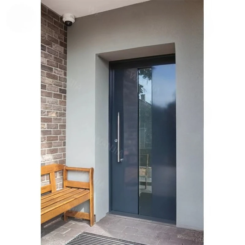 Fire resistance of external entrance security doors for modern aluminum apartments