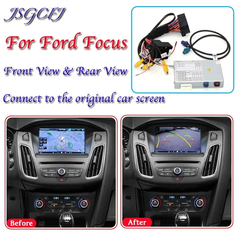 For Ford Focus 2011~2021 Rear View Camera Adapter Reversing Parking Original Car Screen Upgrading Back Up Camera Module Decoding