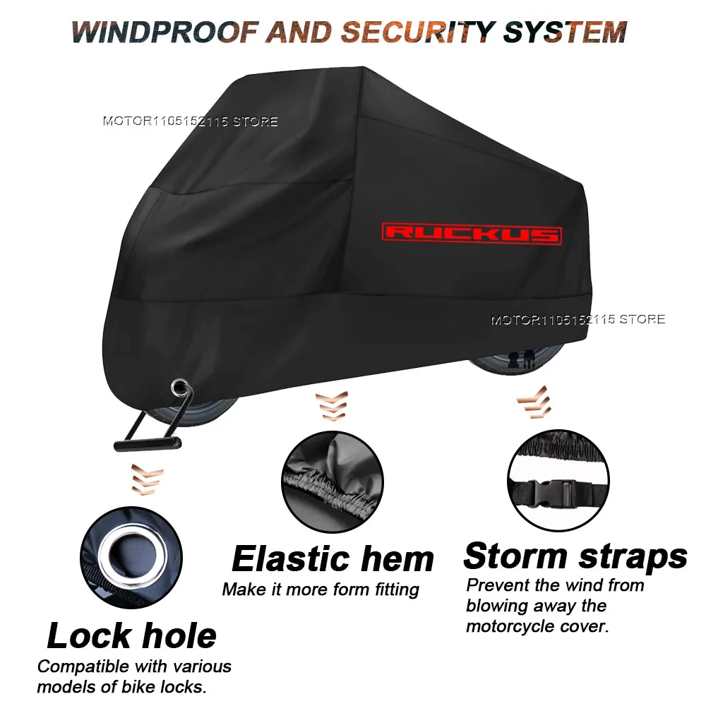 Waterproof Motorcycle Cover For Honda Ruckus 2003-2024 Outdoor Protection Against Rain Dust Debris Weather Oxford