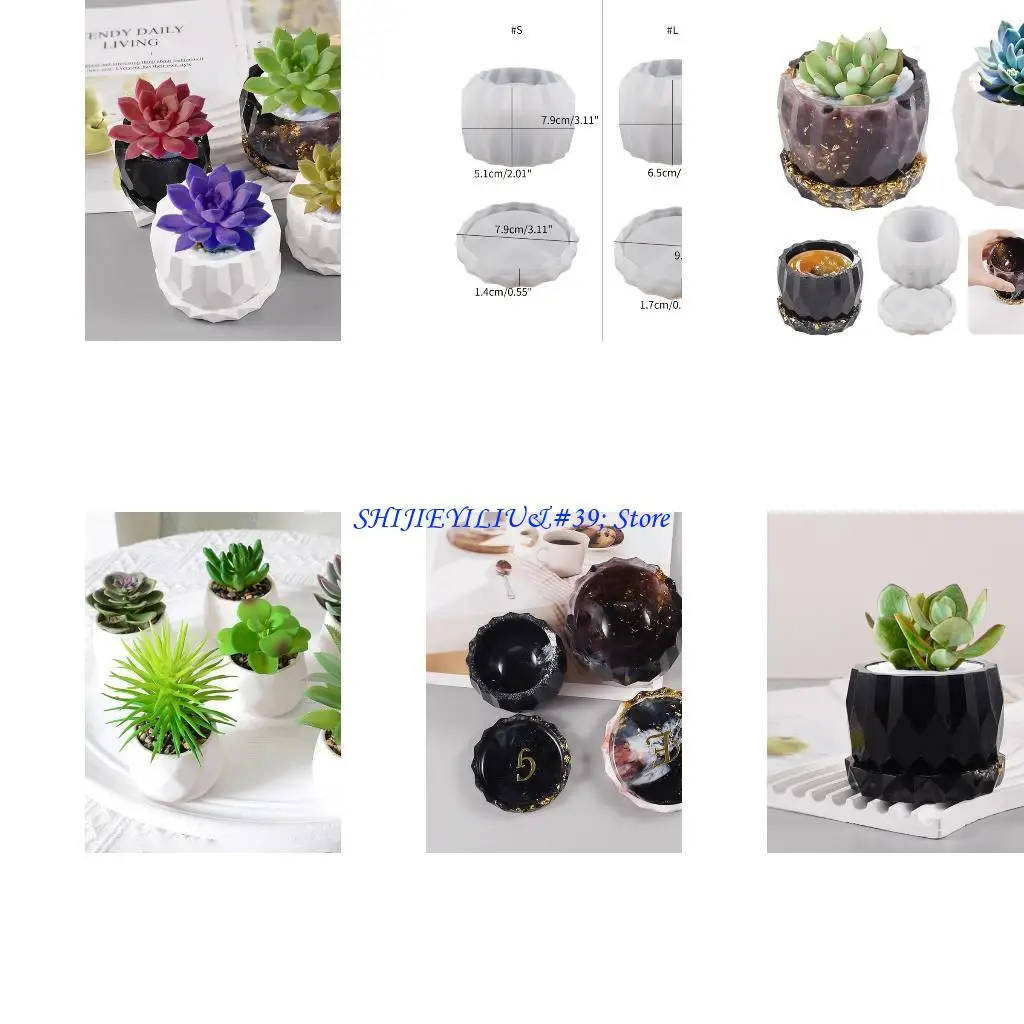 

E21f гипсовые силиконовые плесени для подсвечника, делая сочные растения цветочный горшок