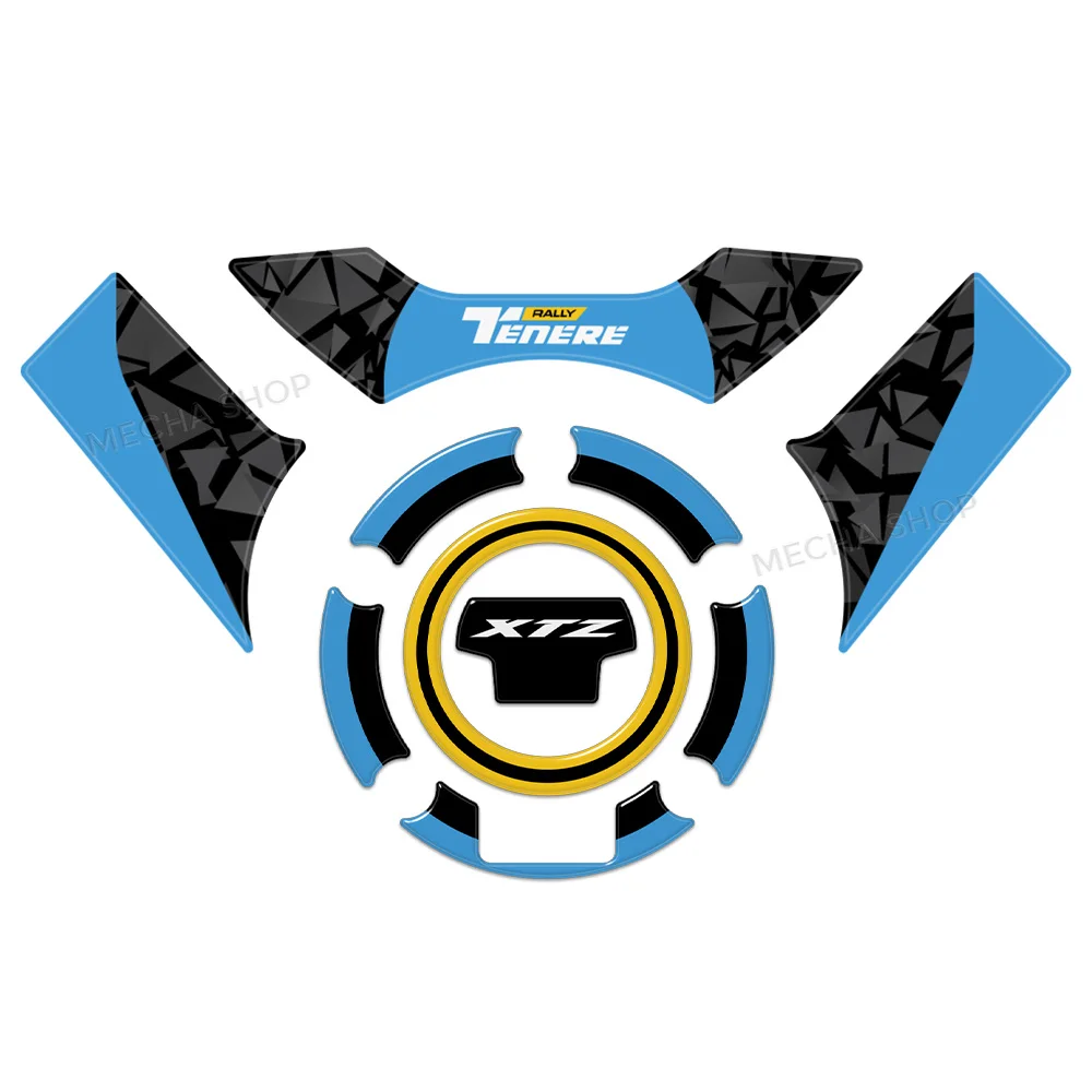 For Tenere 700 Accessories 2025 T700 Fuel Cover Motorcycle 3D Resin Sticker Ignition Area Protection Kit