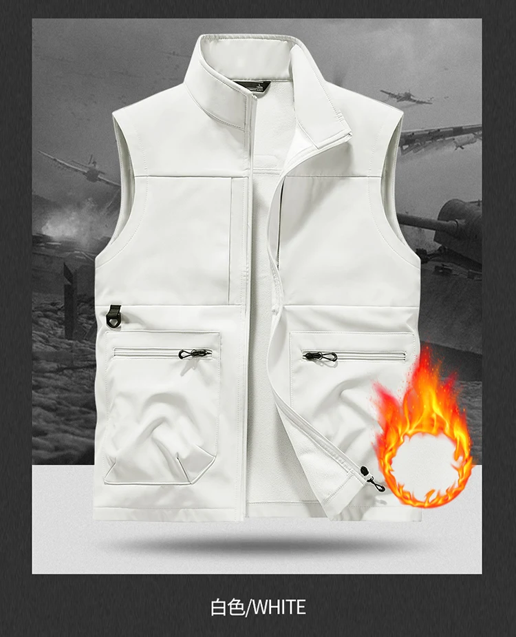 New Men's Outdoor High-quality Hiking Camping Sports Windproof Breathable Vest Comfortable and Multifunctional Sleeveless Vest