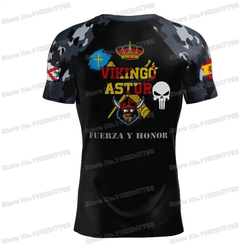 2023 Spanish Vikingo Astur T Shirt Spain Civil guard Outdoor Tech Shirt MTB Clothing Training Tops Fitness Jersey Running Hiking