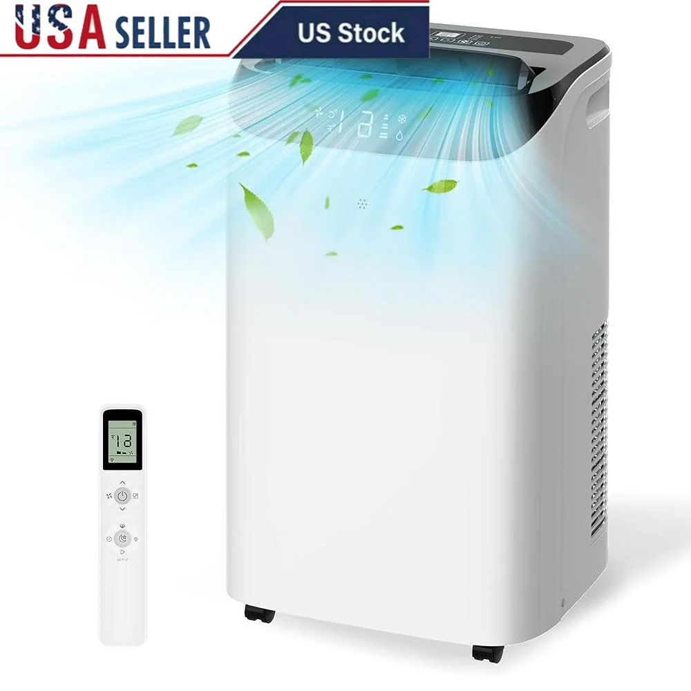 14000 BTU Portable Air Conditioner 3 in 1 Quiet AC Unit with Remote Control 24 Hour Timer Dehumidifier 700 Sq Ft Rooms