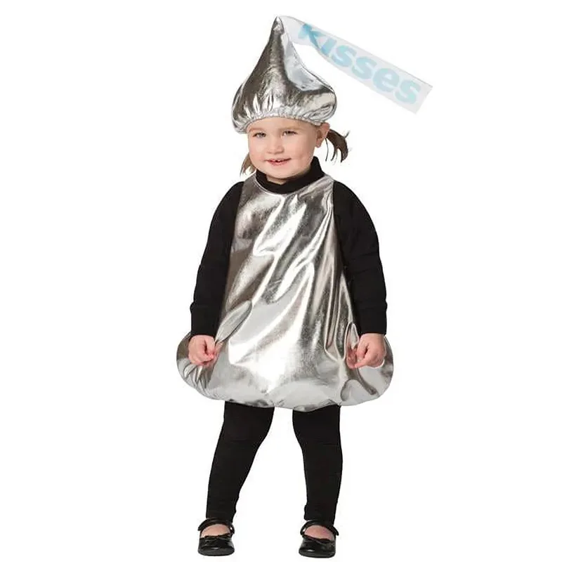 Chica Chocolate Hershey Beijos Halloween vestido elegante niños disfraz de caramelo de chocolate para niños Cosdea