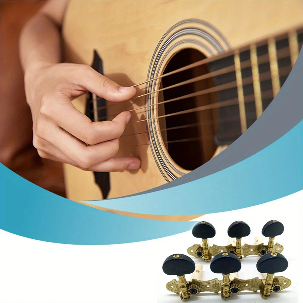 1 SET Left Right Classical Guitar String Tuning Pegs Machine Heads Tuners Keys 3L3R Professional Guitar Accessories