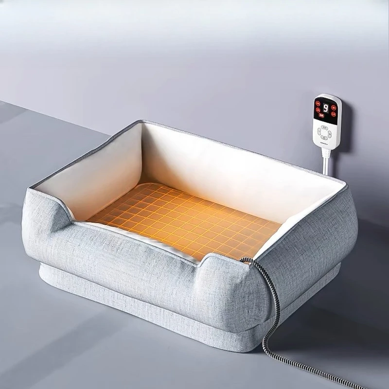 Electric heating, luxury dog kennel, warm in winter, removable and washable, medium-sized small dog and cat kennel, pet bed, uni