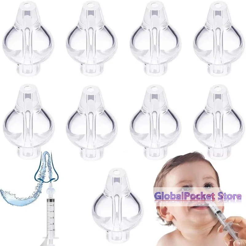 [TG823]1/6/10Pcs Children's Nose And Mouth Irrigator Reusable Nasal Syringe Cap Soft Tip For Nose And Ear Wash