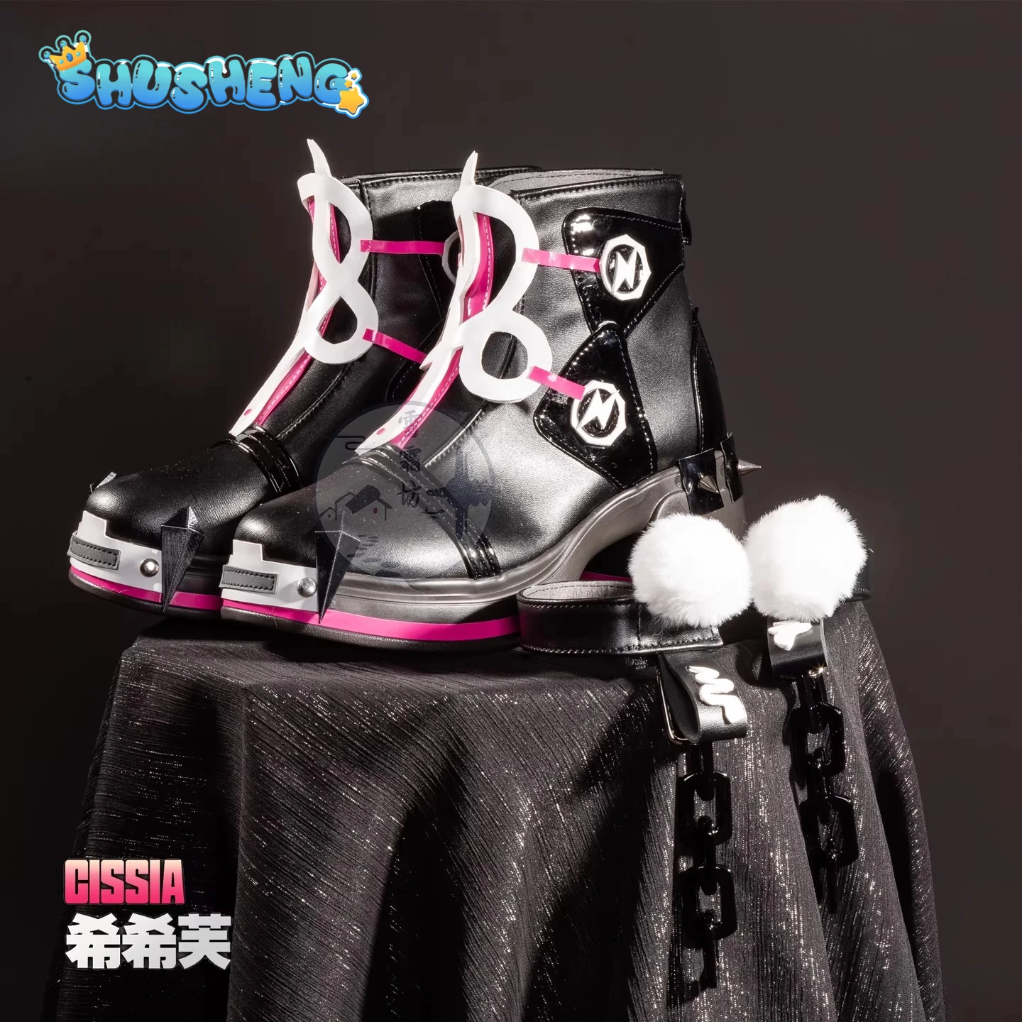 

ZZZ Cissia Zenless Zone Zero Cosplay Shoes Halloween Carnival Men's and Women's Fashion Leather Short Boots New High Heels