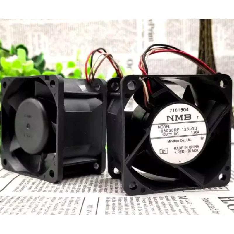 New Cooler Fan for NMB 06038RE-12S-GU 12V 1.80A Waterproof High Air Volume Variable Frequency Fan 60x60x38mm