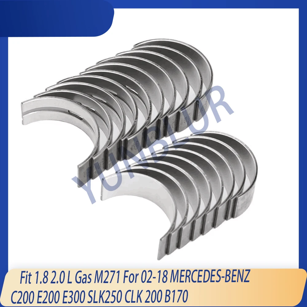 STD Engine Main & Connecting Rod Bearing Set Fit 1.8 2.0 L Gas M271 For 02-18 MERCEDES-BENZ A200 C200 E200 E300 SLK250 CLK200