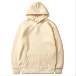 Fashion Solid Color Hoodies Men Woman Casual Hoodie Streetwear Oversized Hooded Sweatshirts Pullovers Unisex Tracksuits Clothing