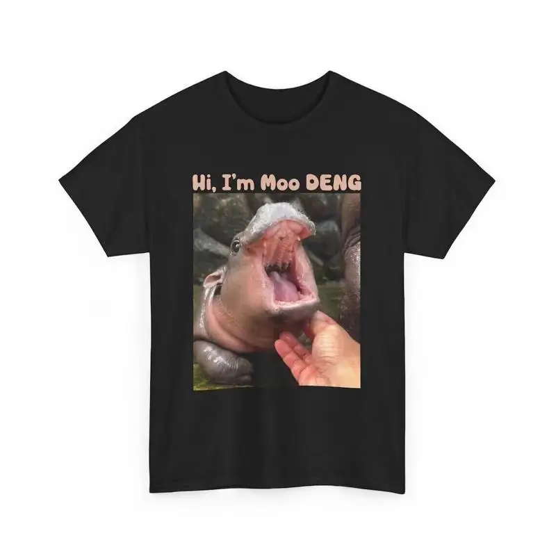 

Meet Moo Deng Baby Hippo Shirt Cute Animal Lover Graphic Tee Funny Hippo