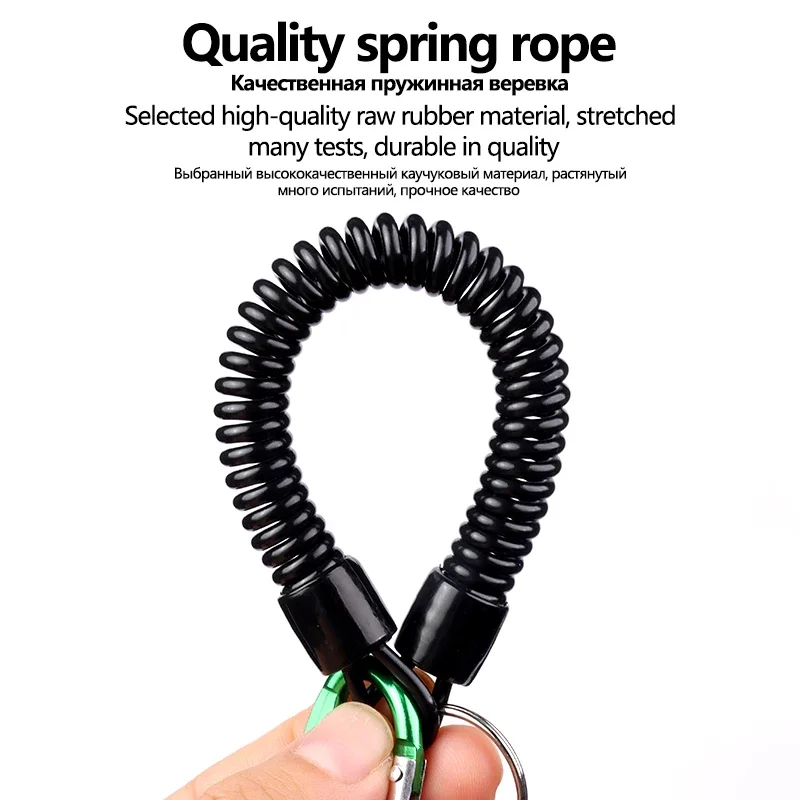 New 1 Piece 20cm Pull Elastic Fixed Rope Fishing Rod Protection Rope Anti Lost Rope Plastic Flexible Multi-function Tool Fishing