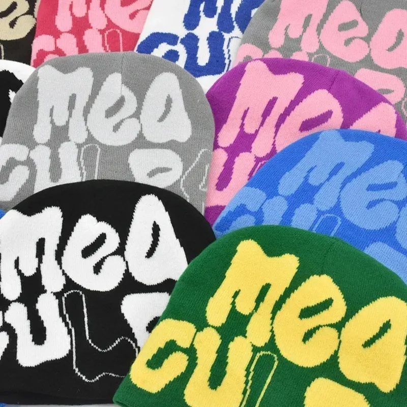 Wysokiej jakości wełniana czapka dziewiarska Beanies Mea Culpa Y2K Męska czapka damska Jesień Zima Ciepła moda Sto Take Cold Cap Accessorie