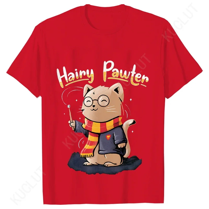 Camiseta Bonita De Potter Cats Para Mujer  Camiseta De Talla Grande A La Moda  De Manga Corta Con  Regalo Para  Ropa Femenina