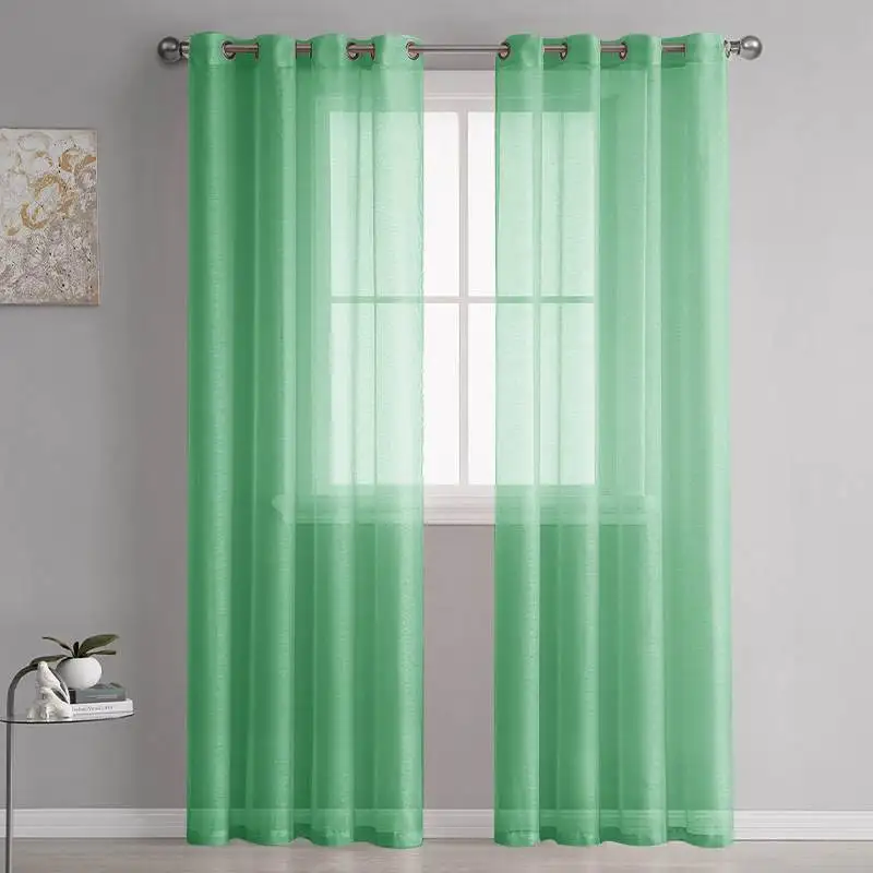 ستارة نافذة شبكية بلون واحد، منتج جاهز للديكور المنزلي، قماش زخرفي بالمتر، صيف 2020، ماركة ميستركوك