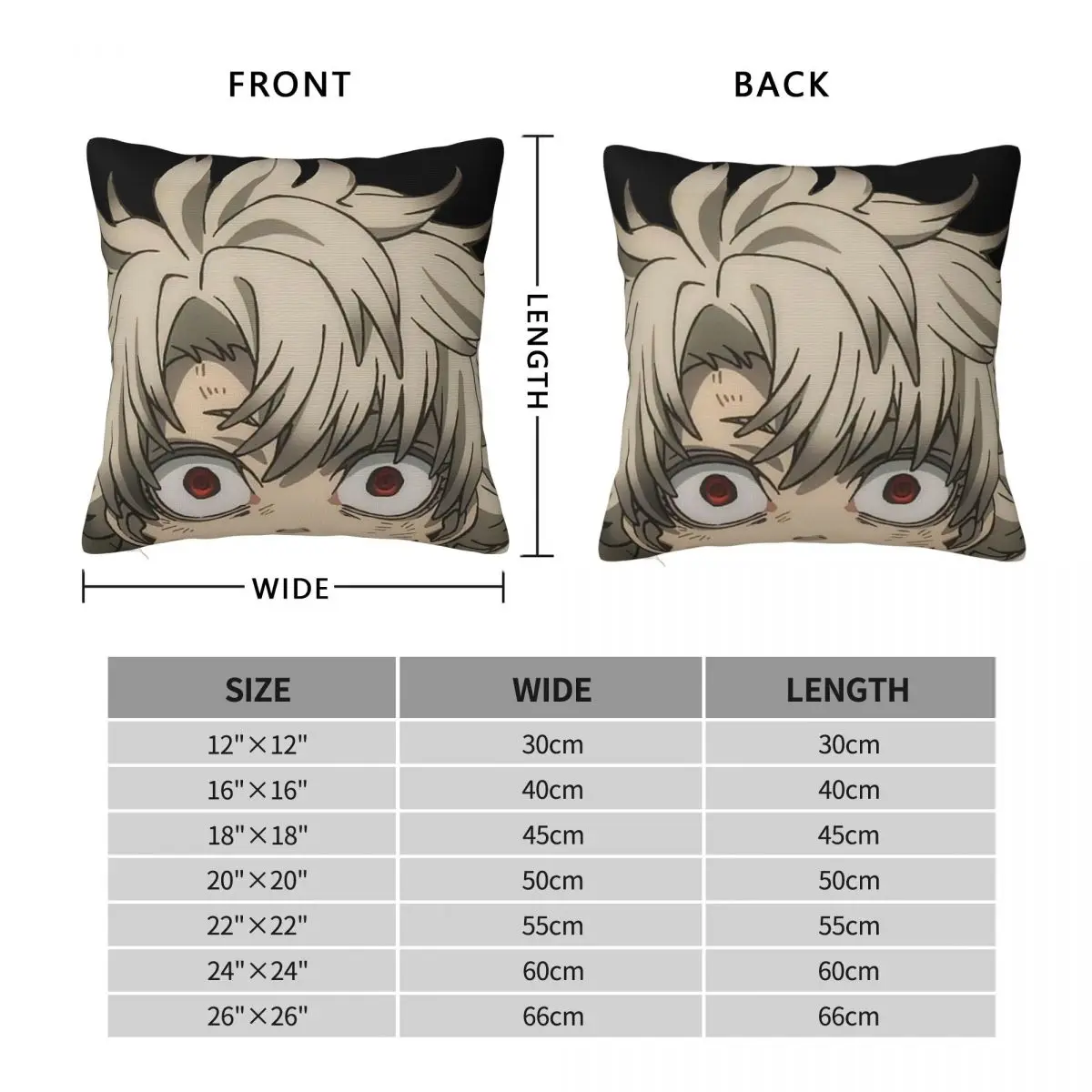 Anime Gachiakuta Rudo Square Pillowcase Cushion Cover Pillow Case Throw Pillow Cover for Home Bedroom Car
