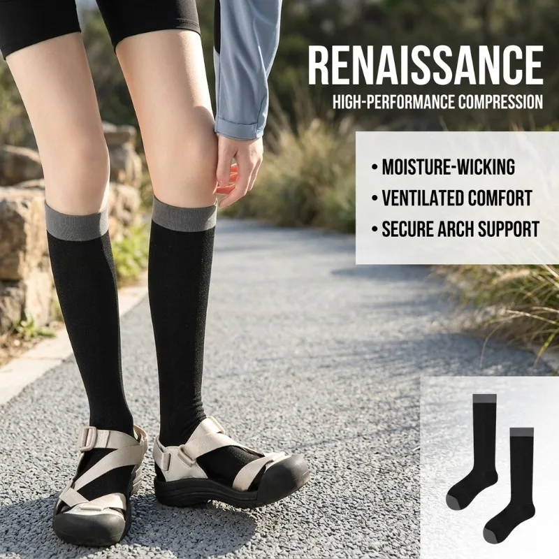 

Sports Calf Socks for Women Spring Summer Outdoor Jogging Fitness Hiking Comfort Stretch Foot Wear Compression Running Socks