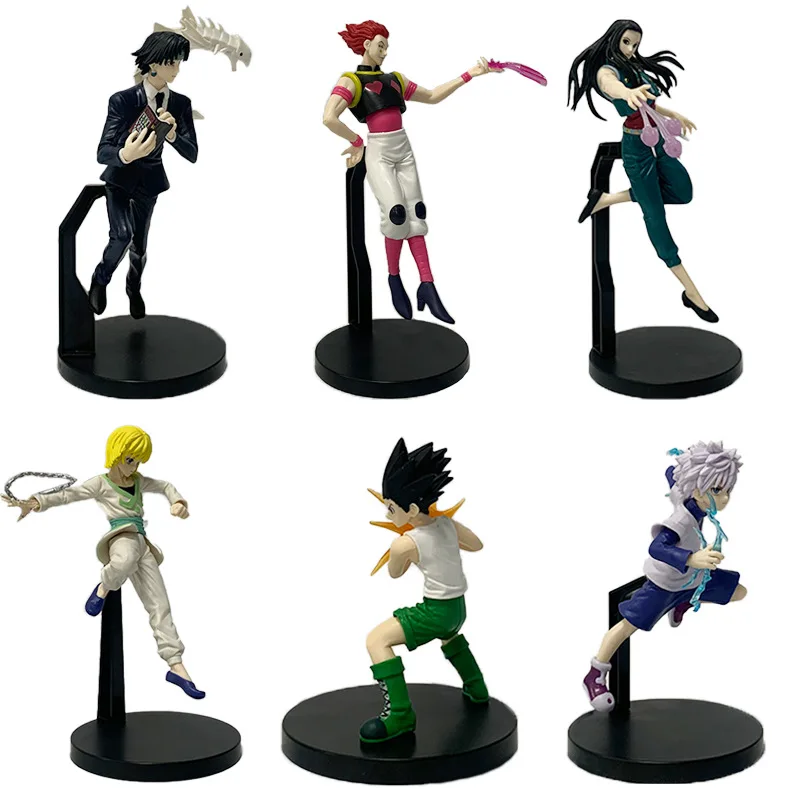 Hunter X Hunter Anime Figuren-Set 6 Stück Gon Killua Kurapika Hisoka Chrollo Illumi PVC Actionfiguren Sammlerstücke Modell-Spielzeug Geschenke – Detail 4