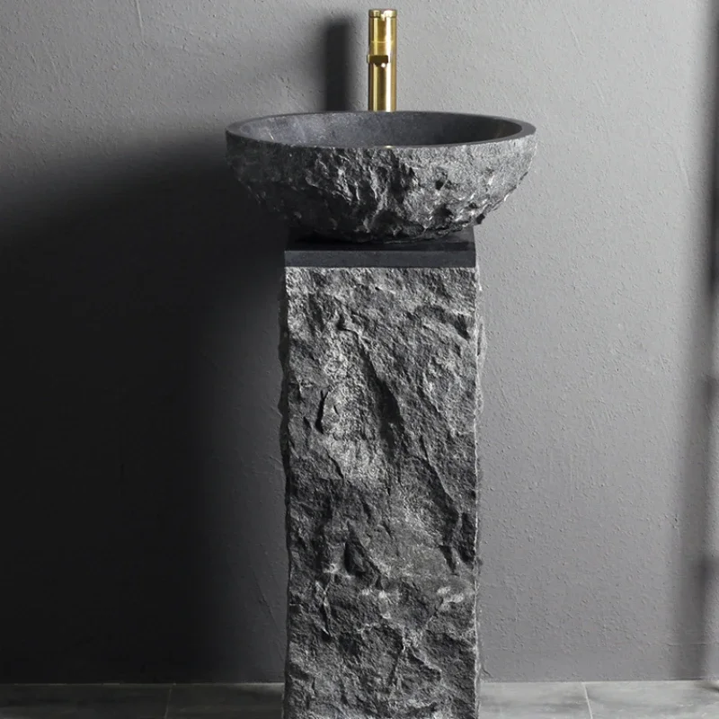 Stone integrated wash basin single basin wash basin