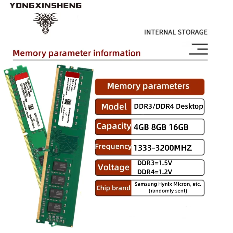 50 piezas DDR3 8GB RAM 1600 1333Mhz PC3-10600 12800 DIMM escritorio 240 pines 1,5 V no ECC