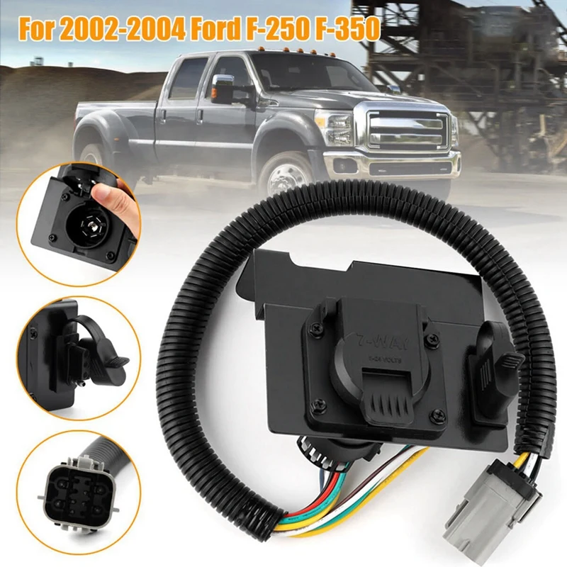 Trailer Tow Wiring Harness 2C3Z13A576DA For 2002-2004 Ford F250 F350 4 & 7 Pin Plug