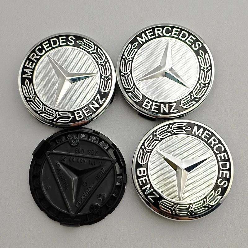 4x 75mm Mercedes Benz Nabenkappen Radnabendeckel