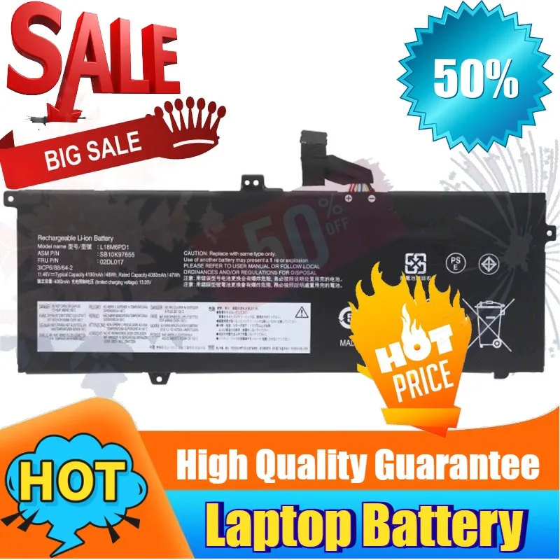 SWZY 11.46V 4190mAh Laptop Battery L18M3PD1 For Lenovo ThinkPad T14S T490S T495S Series L18C3PD1 L18L3PD1 L18M3PD2 02DL013 02DL0