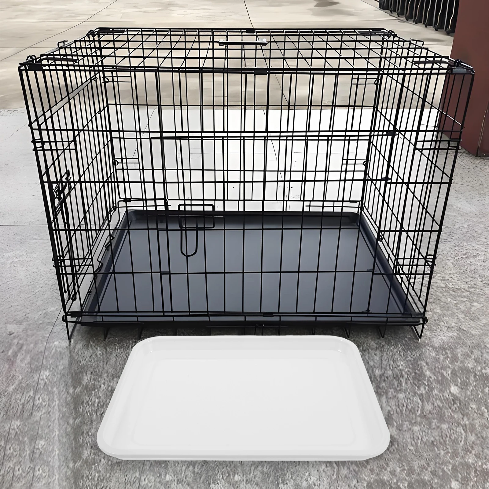 

1pcs Pet Pee Cat Litter Box Tray Litter Plastic Crate Leakproof Easy Plastic Tray Cleaning Space Saving Outdoor Toy