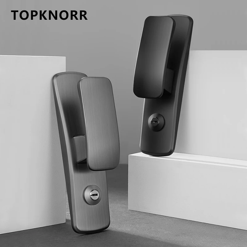 Imagem -06 - Universal de Madeira Porta Handle Lock Impulso Direto Interior Quarto Mudo Casa Quarto Frente e Traseira Novo