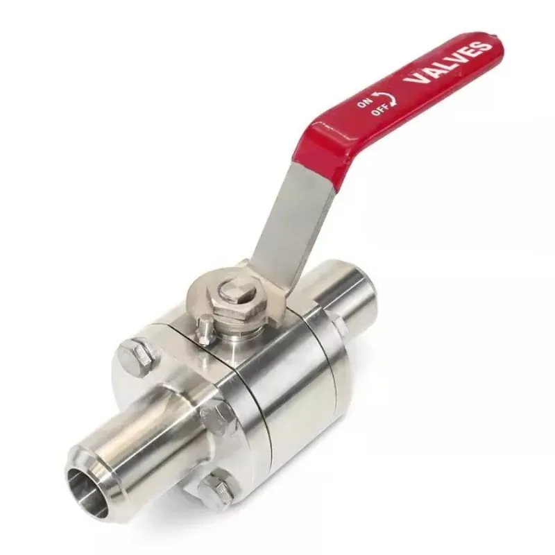 800-pound high-pressure stainless steel sleeve welded end ball valve, 3000WOG manual power