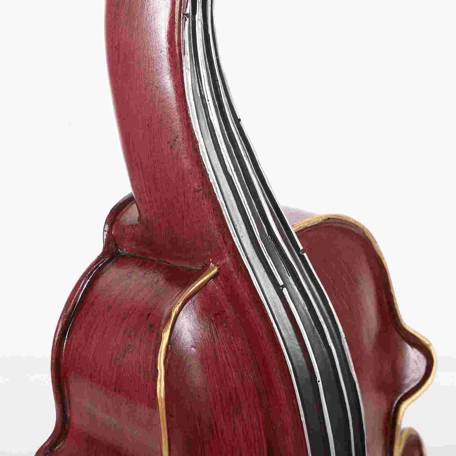 Statue Model Violin Office Travel Decor Musical Instrument Piggy Bank Resin Adorn Photo Prop