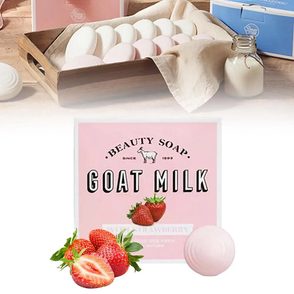 

Goat Milk Handmade Soap Shower Face Soap Moisturizing Cleansing Skin Beauty Nourishing Perfume Women Foam C8J7
