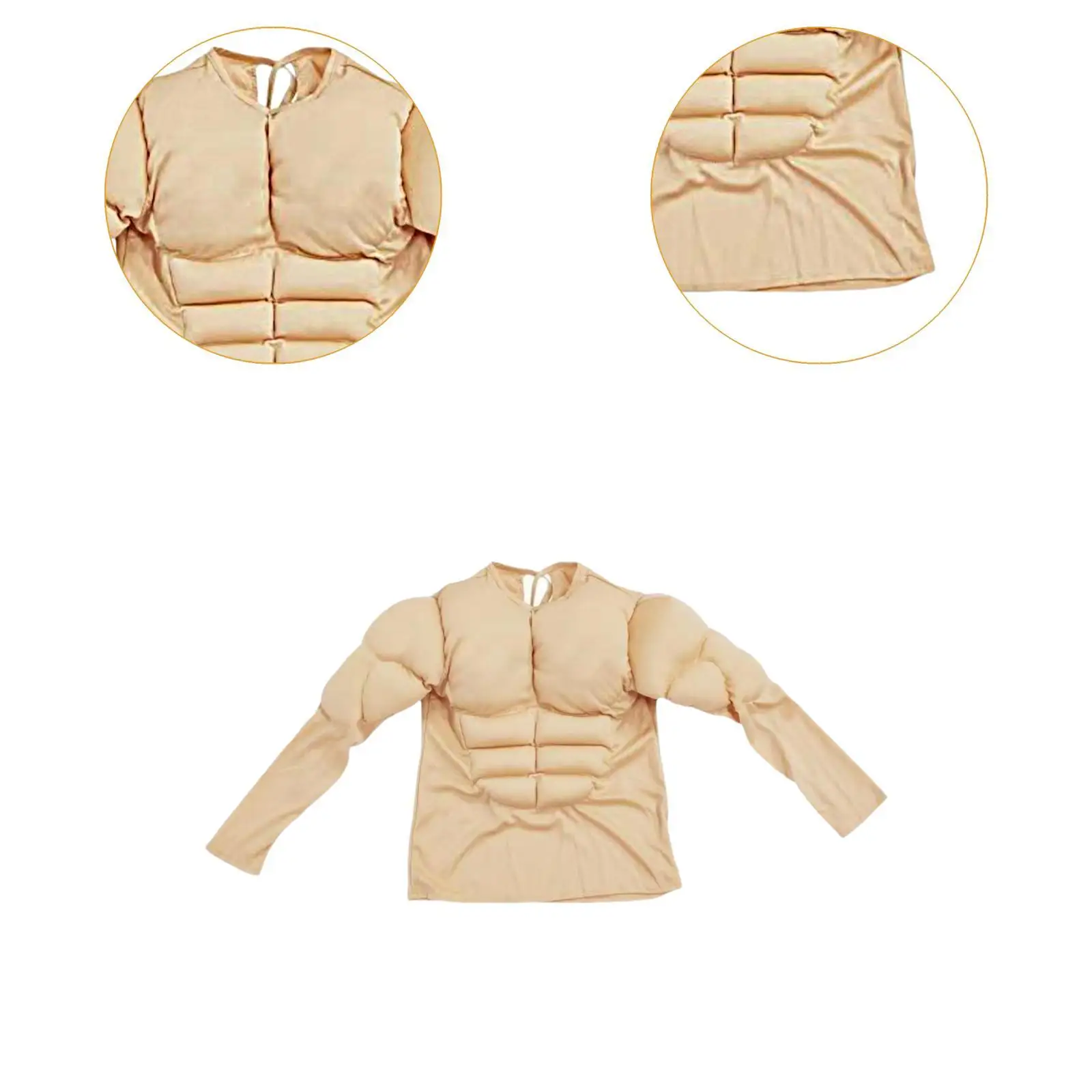 Camicia da uomo con tuta muscolare finta, divertente camicia muscolare imbottita a maniche corte per interni