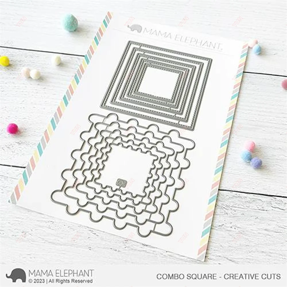 2023 New Small Elephant Book Frame Fan-Shaped Metal Cutting Die Stamps DIY Handmade Scrapbooking Diary Greeting Card Decoration
