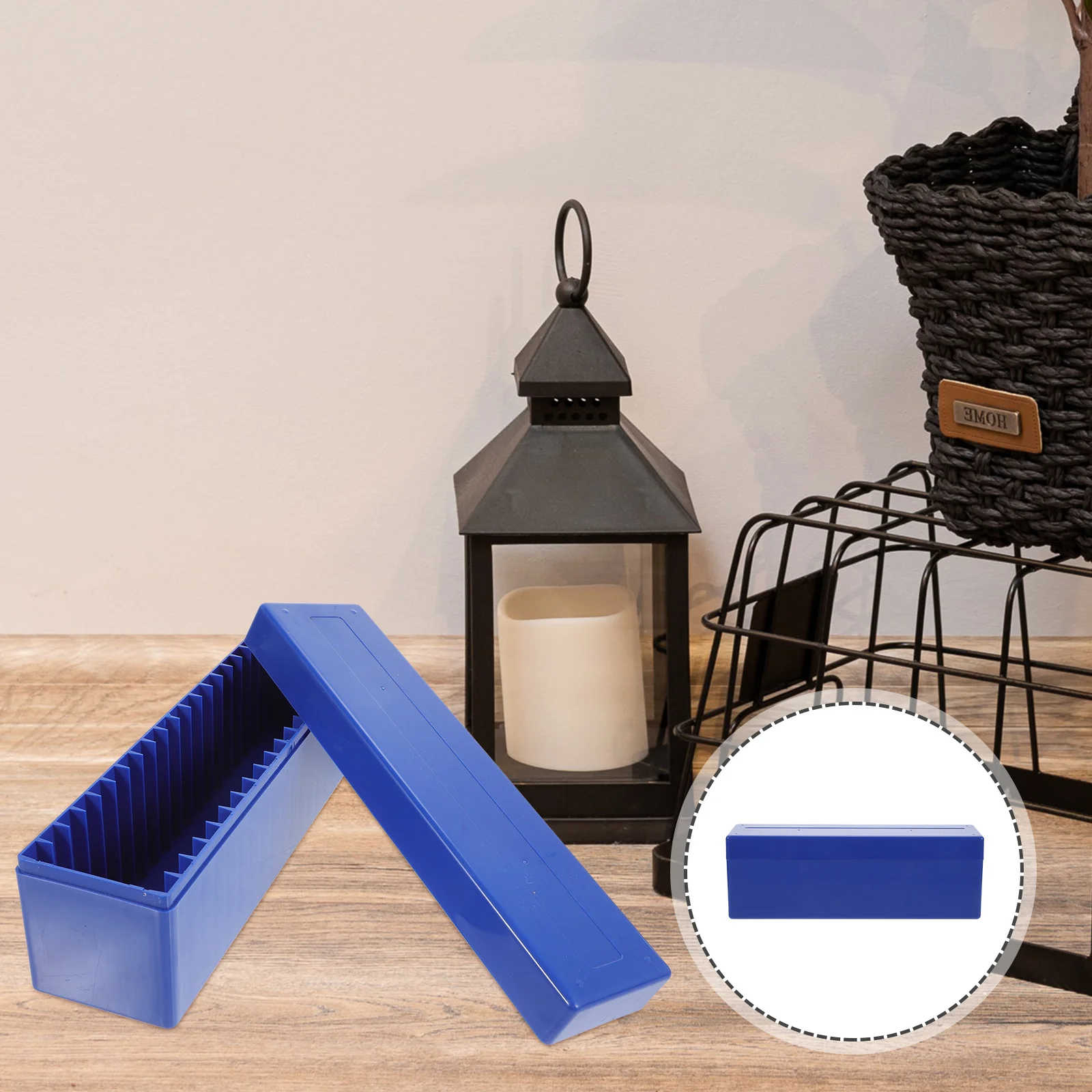 

Coin Storage Box Plastic Holder Case for Collectors Make up Holders Navy Travel